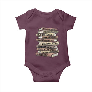 Black History Month African American Leaders Teacher Book Lover Baby Onesie TS11 Maroon Print Your Wear