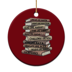 Black History Month African American Leaders Teacher Book Lover Ceramic Ornament TS11 1pc Red Print Your Wear