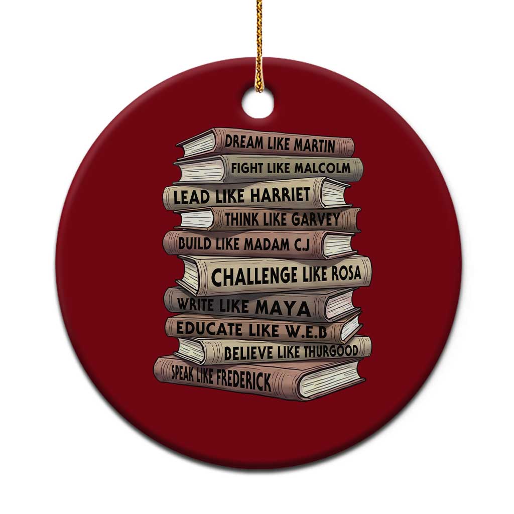 Black History Month African American Leaders Teacher Book Lover Ceramic Ornament TS11 1pc Red Print Your Wear