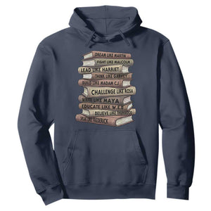 Black History Month African American Leaders Teacher Book Lover Hoodie TS11 Navy Print Your Wear