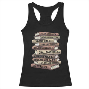 Black History Month African American Leaders Teacher Book Lover Racerback Tank Top TS11 Black Print Your Wear