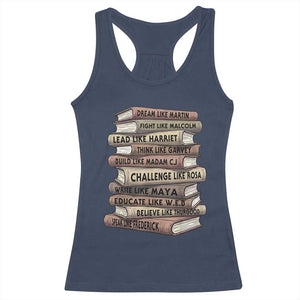 Black History Month African American Leaders Teacher Book Lover Racerback Tank Top TS11 Navy Print Your Wear