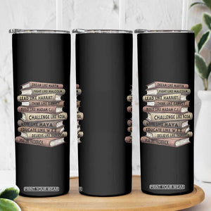 Black History Month African American Leaders Teacher Book Lover Skinny Tumbler TS11 Print Your Wear