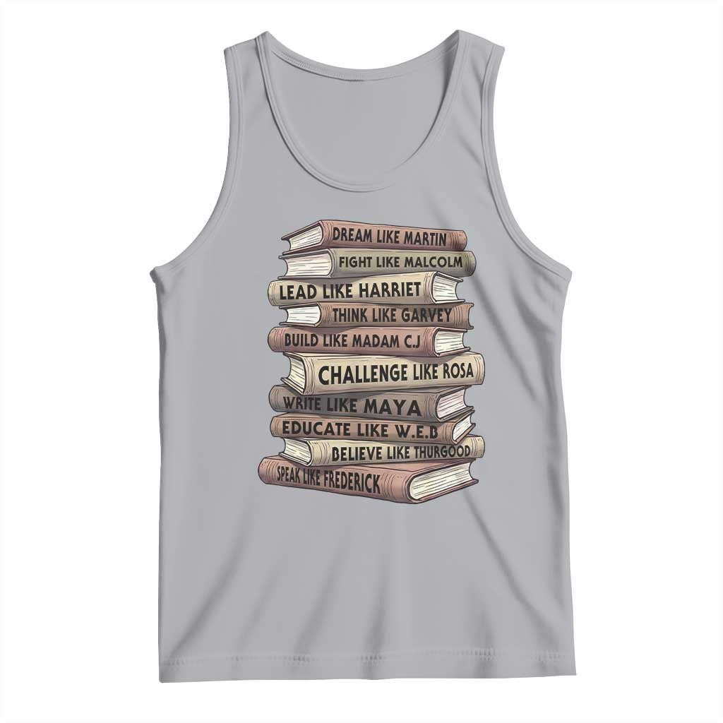 Black History Month African American Leaders Teacher Book Lover Tank Top TS11 Athletic Heather Print Your Wear