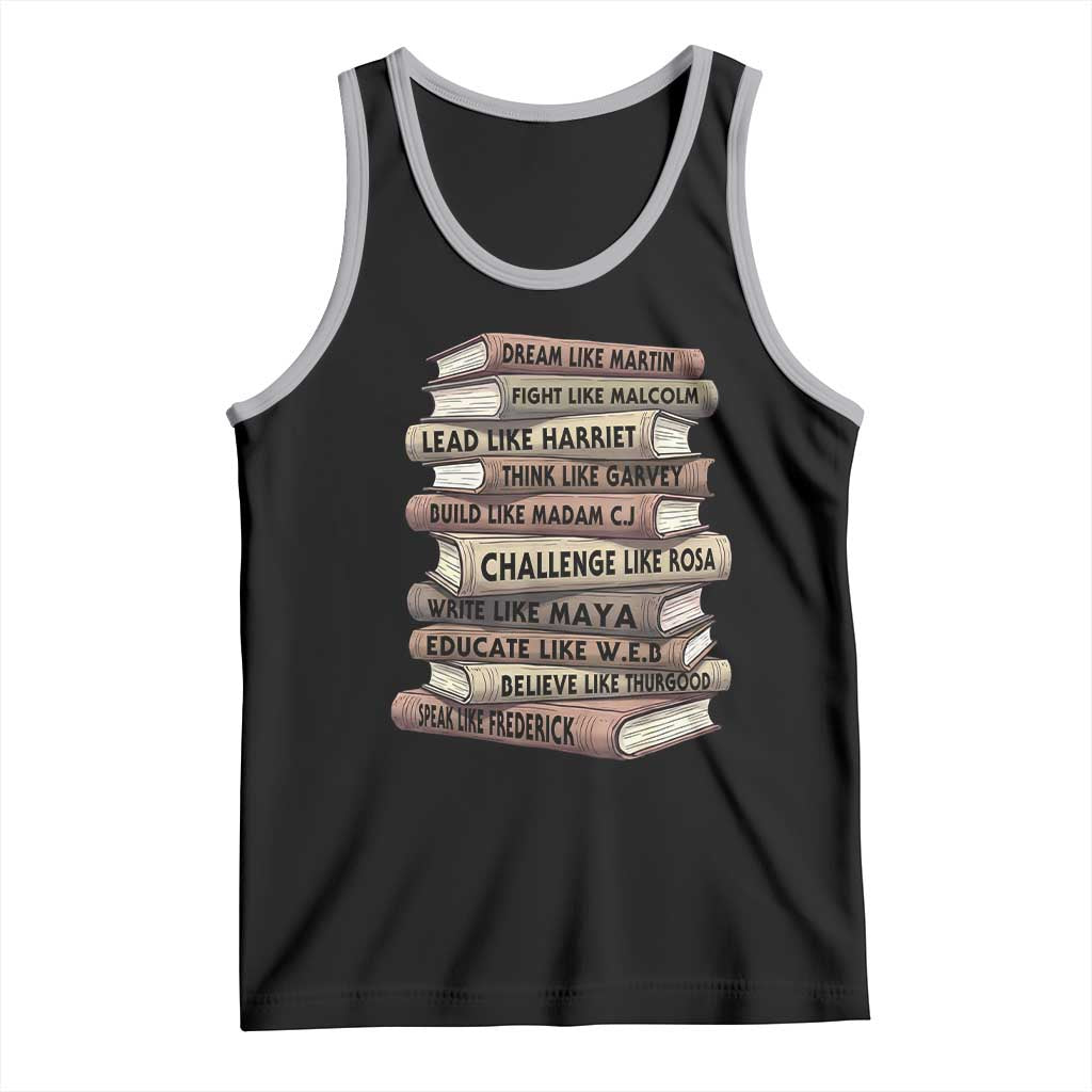 Black History Month African American Leaders Teacher Book Lover Tank Top TS11 Black Athletic Heather Print Your Wear
