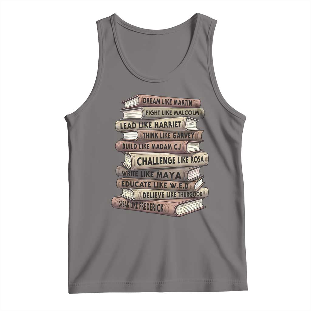 Black History Month African American Leaders Teacher Book Lover Tank Top TS11 Deep Heather Print Your Wear
