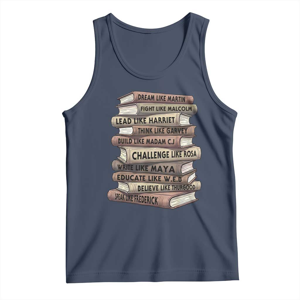 Black History Month African American Leaders Teacher Book Lover Tank Top TS11 Navy Print Your Wear