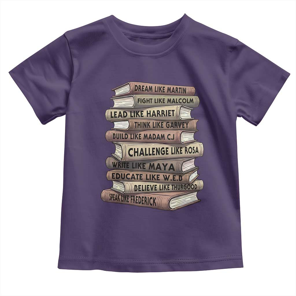 Black History Month African American Leaders Teacher Book Lover Toddler T Shirt TS11 Purple Print Your Wear
