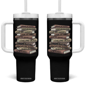Black History Month African American Leaders Teacher Book Lover Tumbler With Handle TS11 One Size: 40 oz Black Print Your Wear