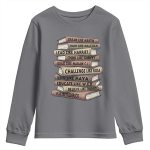 Black History Month African American Leaders Teacher Book Lover Youth Sweatshirt TS11 Charcoal Print Your Wear