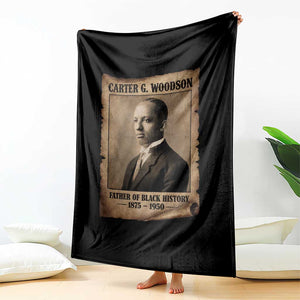 Carter G Woodson Throw Blanket Father Of Black History Month Old Paper Graphic TS11 Print Your Wear