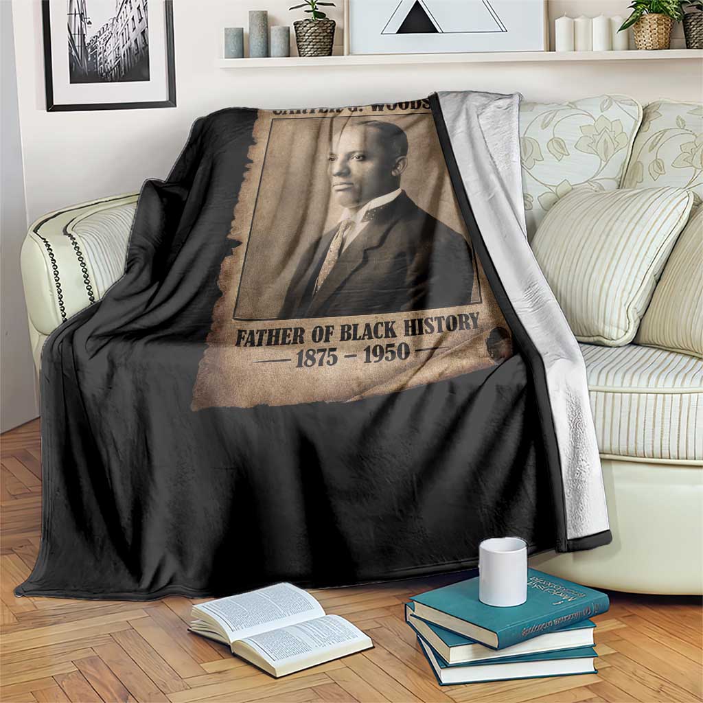 Carter G Woodson Throw Blanket Father Of Black History Month Old Paper Graphic TS11 Print Your Wear