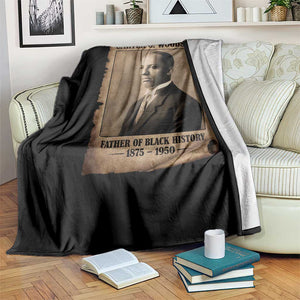 Carter G Woodson Throw Blanket Father Of Black History Month Old Paper Graphic TS11 Print Your Wear