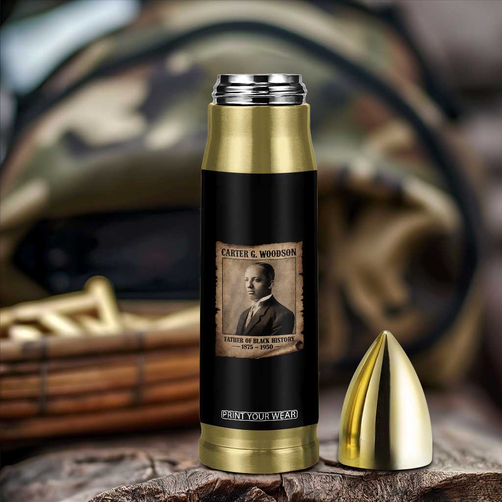 Carter G Woodson Bullet Tumbler Father Of Black History Month Old Paper Graphic TS11 Print Your Wear