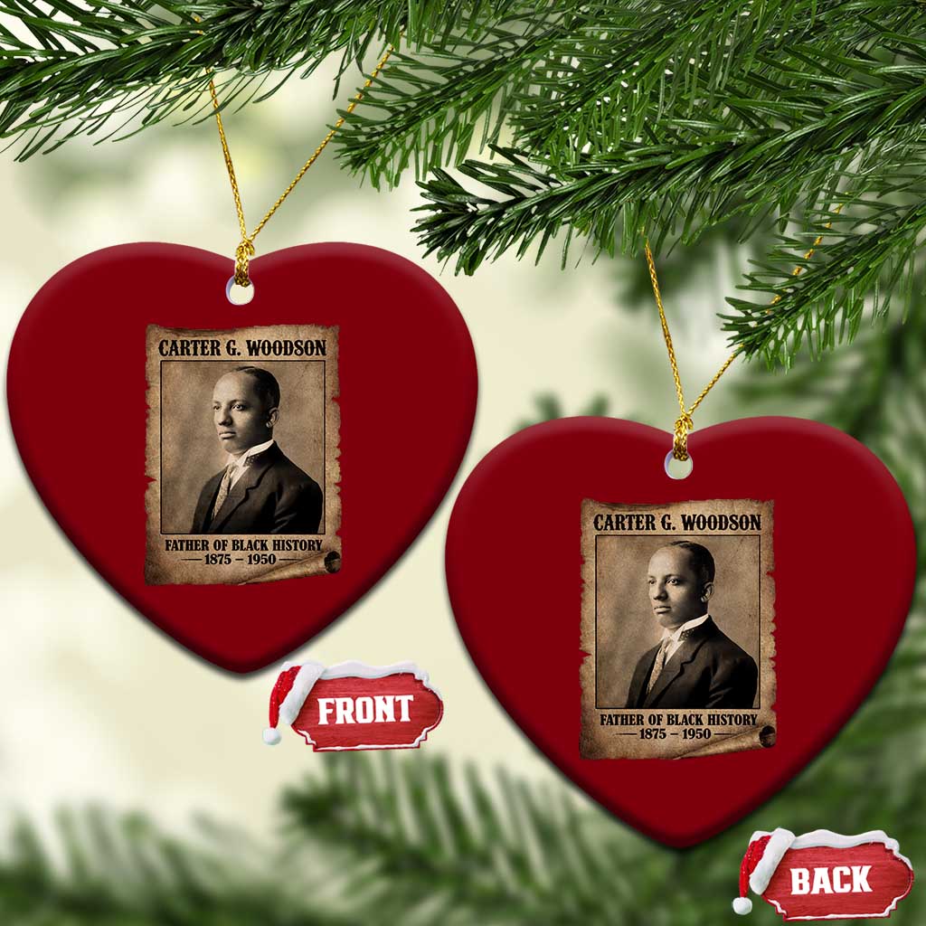 Carter G Woodson Ceramic Ornament Father Of Black History Month Old Paper Graphic TS11 Print Your Wear