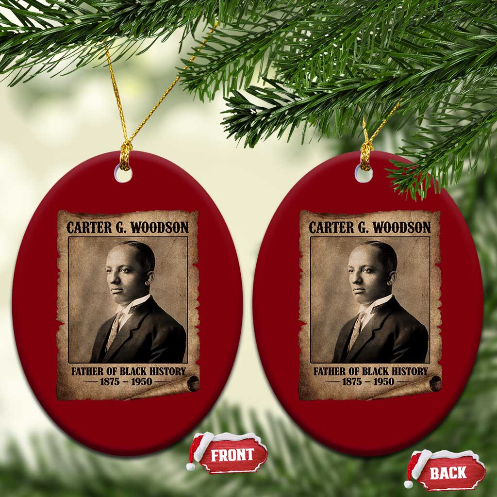 Carter G Woodson Ceramic Ornament Father Of Black History Month Old Paper Graphic TS11 Print Your Wear