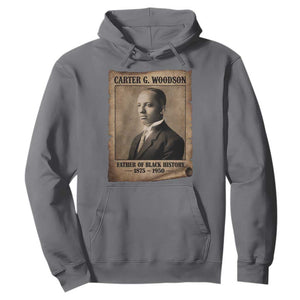 Carter G Woodson Hoodie Father Of Black History Month Old Paper Graphic TS11 Charcoal Print Your Wear