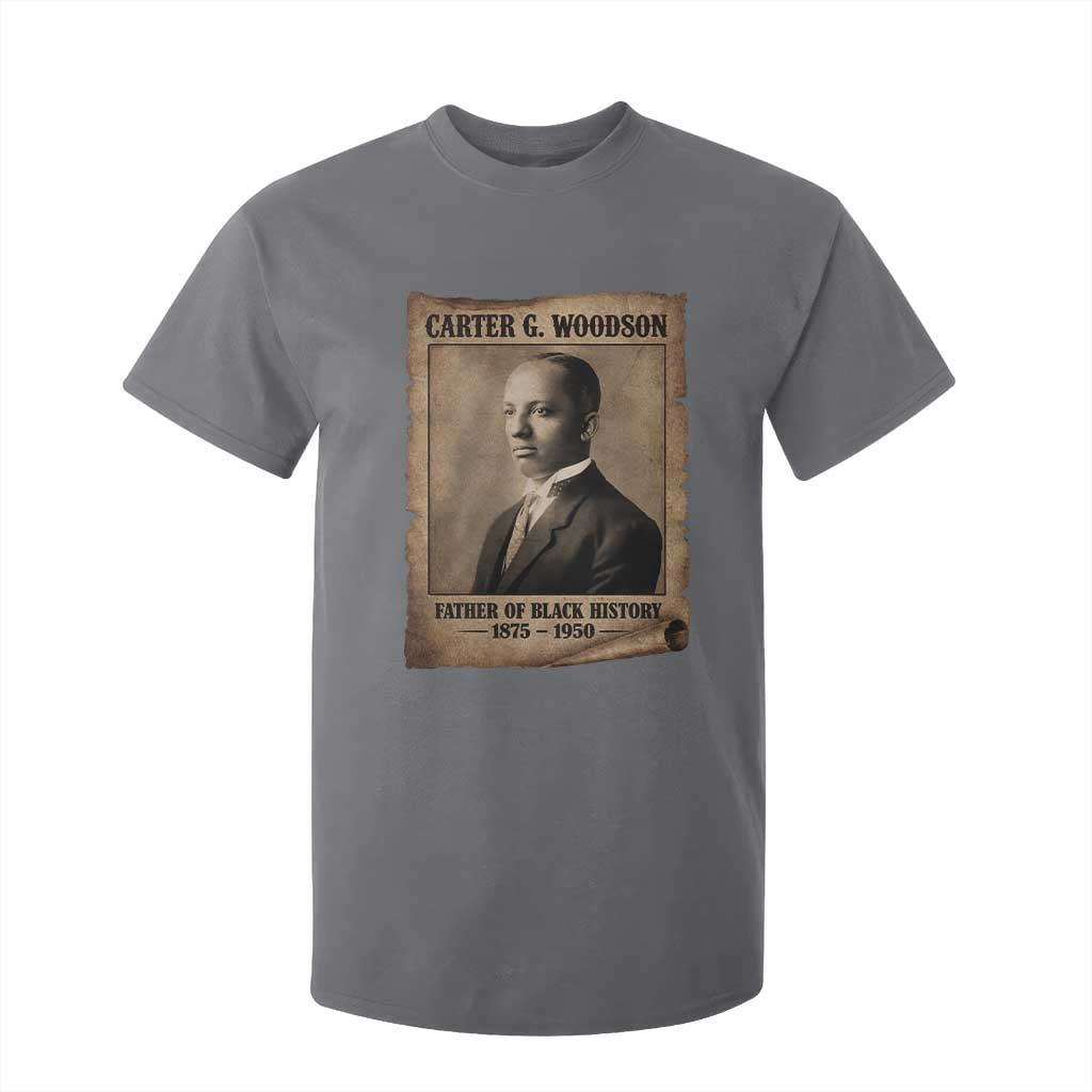 Carter G Woodson T Shirt For Kid Father Of Black History Month Old Paper Graphic TS11 Charcoal Print Your Wear