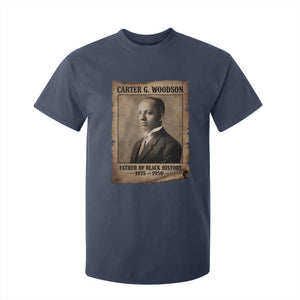 Carter G Woodson T Shirt For Kid Father Of Black History Month Old Paper Graphic TS11 Navy Print Your Wear