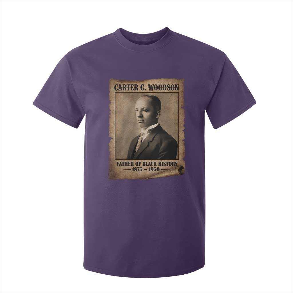 Carter G Woodson T Shirt For Kid Father Of Black History Month Old Paper Graphic TS11 Purple Print Your Wear
