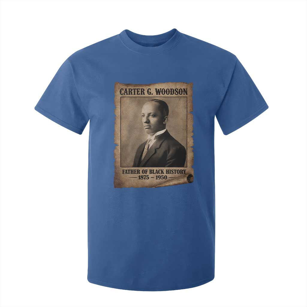 Carter G Woodson T Shirt For Kid Father Of Black History Month Old Paper Graphic TS11 Royal Blue Print Your Wear