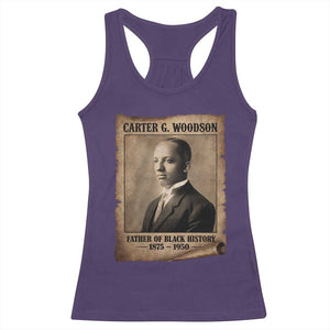 Carter G Woodson Racerback Tank Top Father Of Black History Month Old Paper Graphic TS11 Purple Print Your Wear