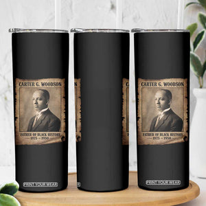 Carter G Woodson Skinny Tumbler Father Of Black History Month Old Paper Graphic TS11 Print Your Wear