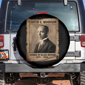 Carter G Woodson Spare Tire Cover Father Of Black History Month Old Paper Graphic TS11 No hole Black Print Your Wear