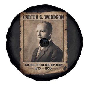 Carter G Woodson Spare Tire Cover Father Of Black History Month Old Paper Graphic TS11 Print Your Wear