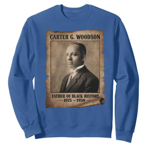 Carter G Woodson Sweatshirt Father Of Black History Month Old Paper Graphic TS11 Royal Blue Print Your Wear