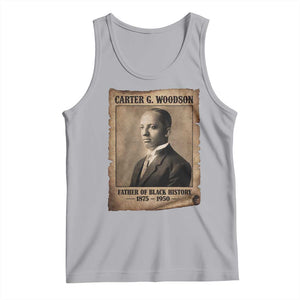 Carter G Woodson Tank Top Father Of Black History Month Old Paper Graphic TS11 Athletic Heather Print Your Wear