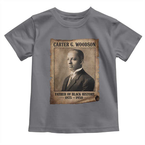 Carter G Woodson Toddler T Shirt Father Of Black History Month Old Paper Graphic TS11 Charcoal Print Your Wear