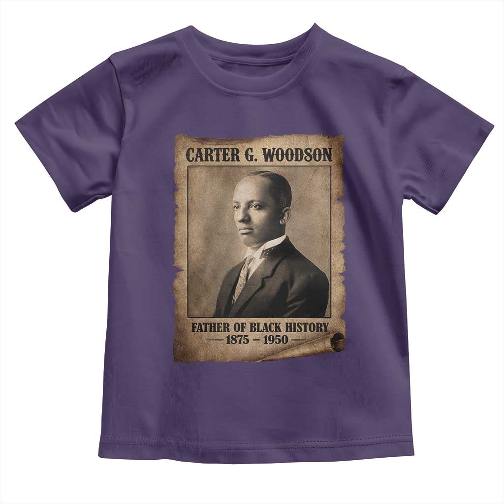 Carter G Woodson Toddler T Shirt Father Of Black History Month Old Paper Graphic TS11 Purple Print Your Wear