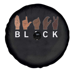 Black Asl Sign Language Hands Signs African American Month Spare Tire Cover TS11 Print Your Wear