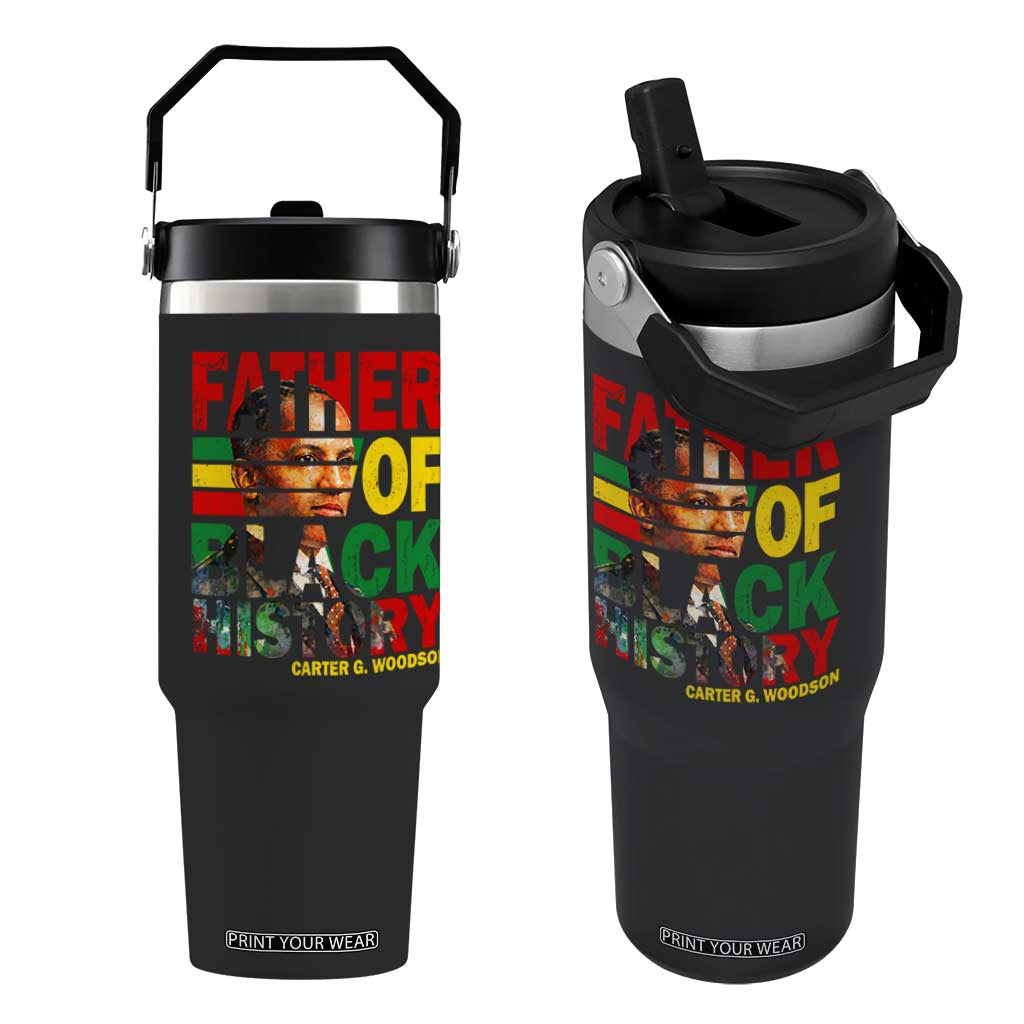 Carter G Woodson Flip Straw Tumbler Father Of Black History Month TS11 One Size: 30 oz Black Print Your Wear