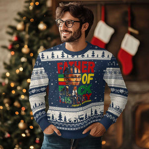 Carter G Woodson Ugly Christmas Sweater Father Of Black History Month TS11 Navy Beige Print Your Wear
