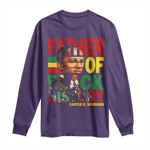 Carter G Woodson Long Sleeve Shirt Father Of Black History Month TS11 Purple Print Your Wear