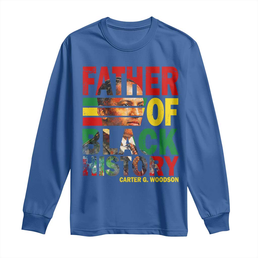Carter G Woodson Long Sleeve Shirt Father Of Black History Month TS11 Royal Blue Print Your Wear