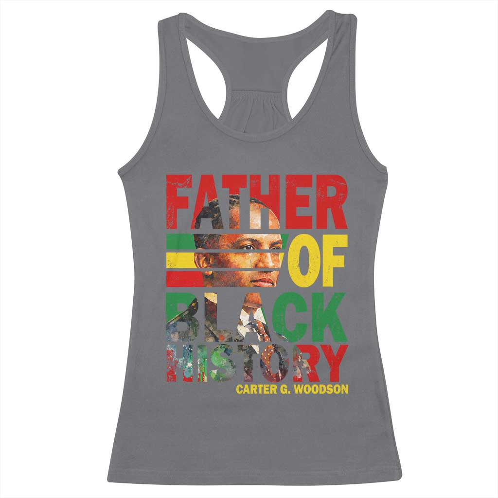Carter G Woodson Racerback Tank Top Father Of Black History Month TS11 Charcoal Print Your Wear