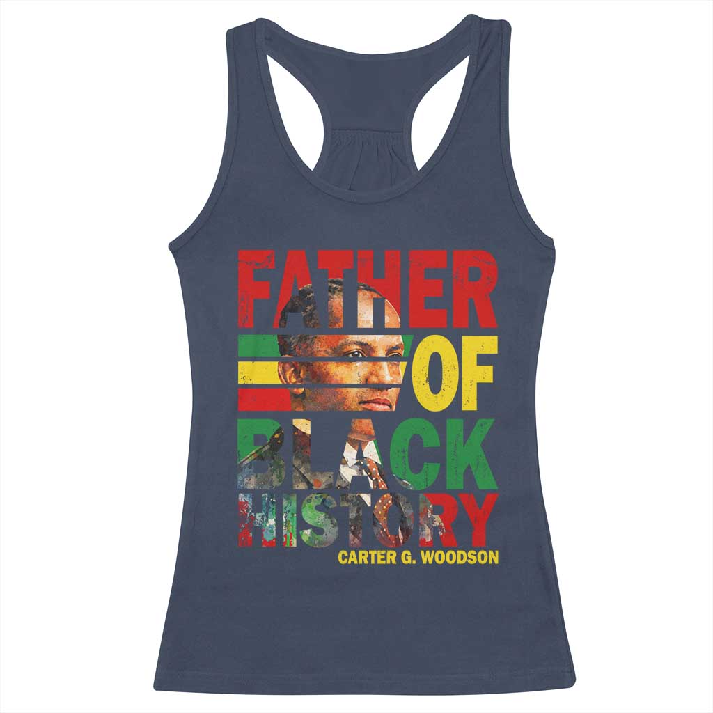 Carter G Woodson Racerback Tank Top Father Of Black History Month TS11 Navy Print Your Wear
