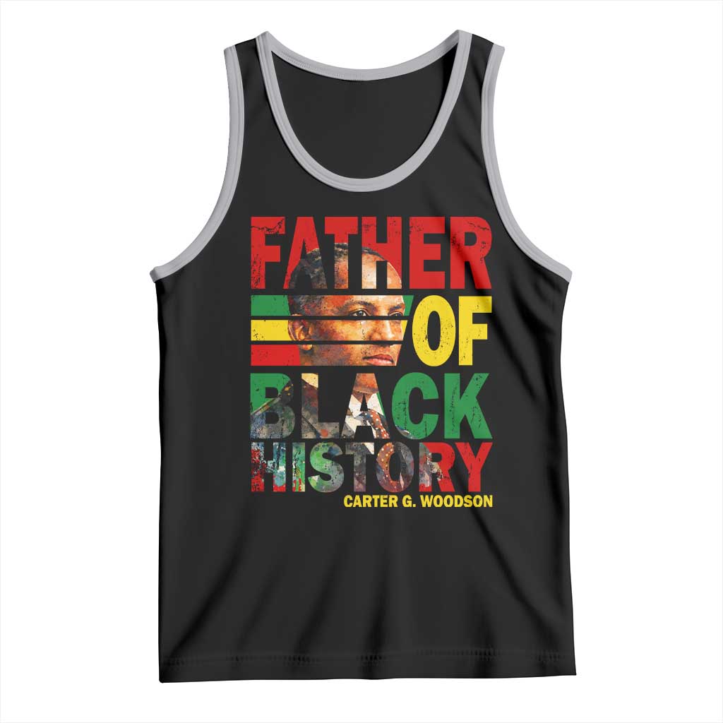 Carter G Woodson Tank Top Father Of Black History Month TS11 Black Athletic Heather Print Your Wear