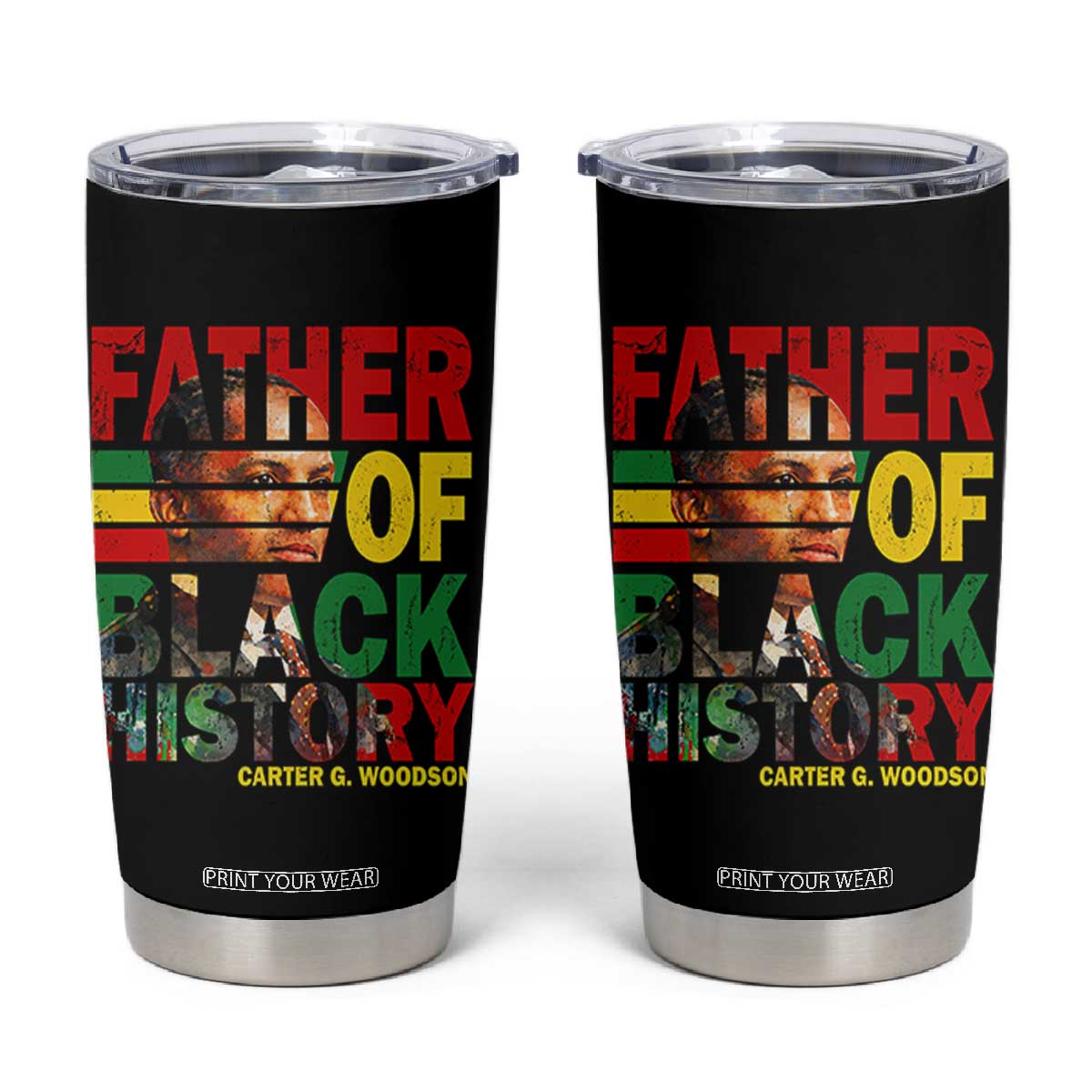 Carter G Woodson Tumbler Cup Father Of Black History Month TS11 Black Print Your Wear