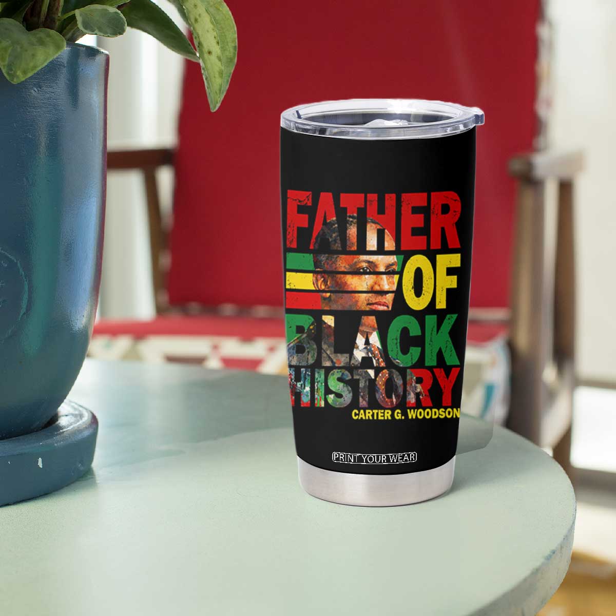 Carter G Woodson Tumbler Cup Father Of Black History Month TS11 Print Your Wear