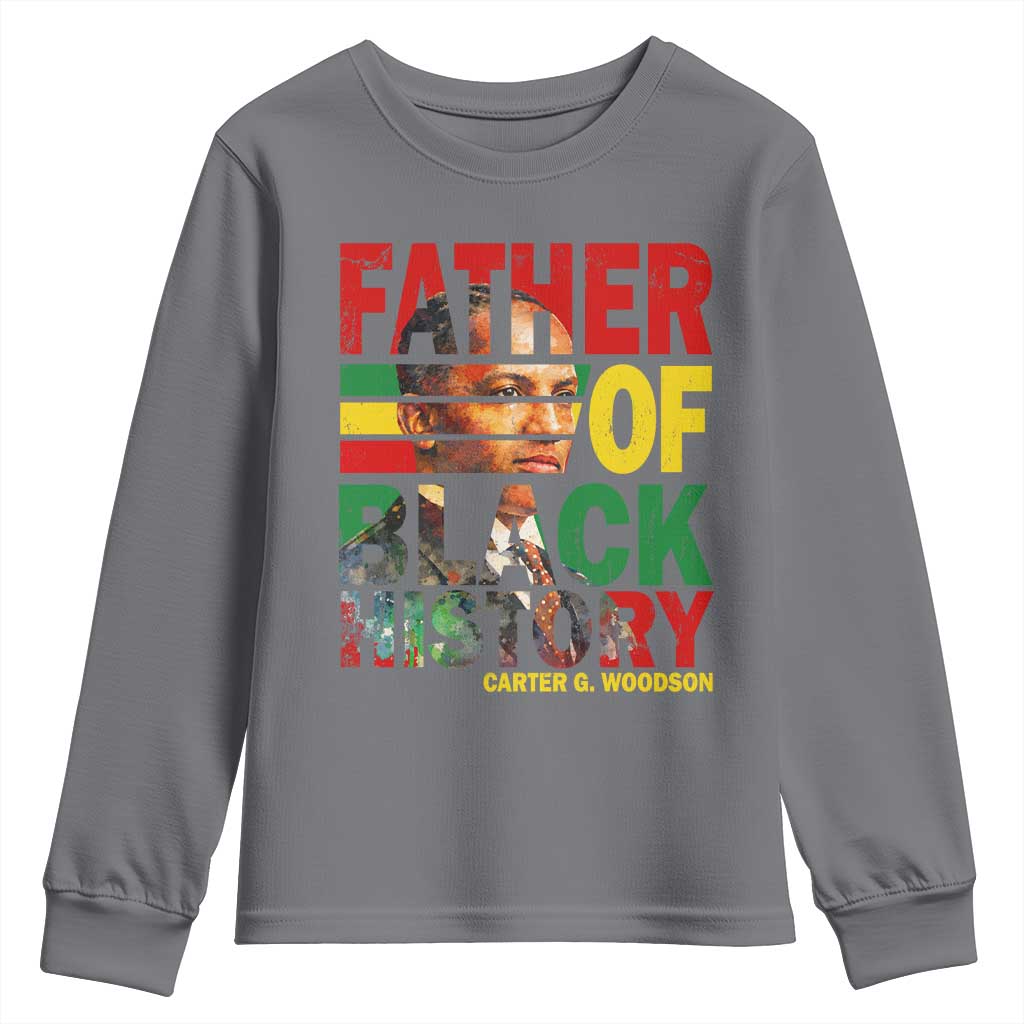 Carter G Woodson Youth Sweatshirt Father Of Black History Month TS11 Charcoal Print Your Wear