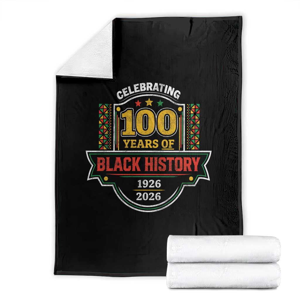 Celebrating 100 Years Of Black History Throw Blanket Beginning 1926 Centennial African American Month TS11 Black Print Your Wear