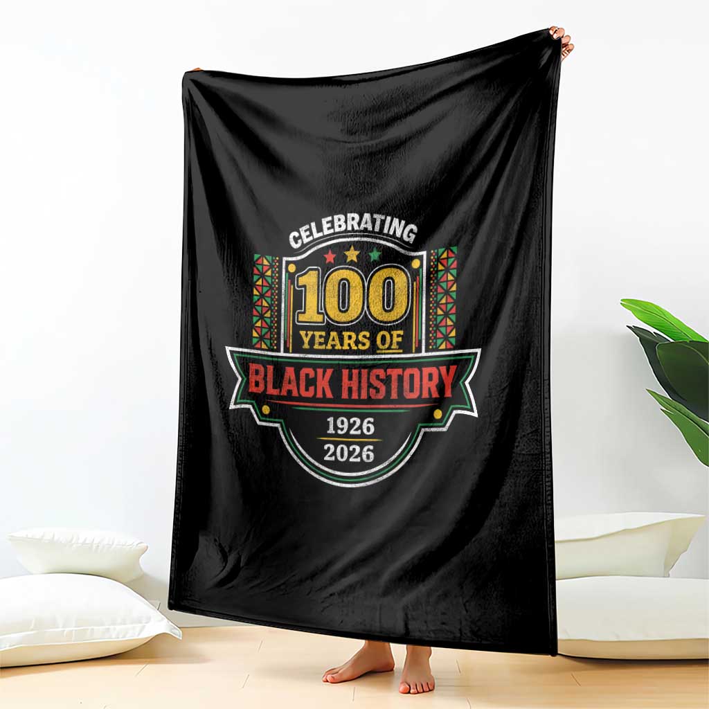 Celebrating 100 Years Of Black History Throw Blanket Beginning 1926 Centennial African American Month TS11 Print Your Wear