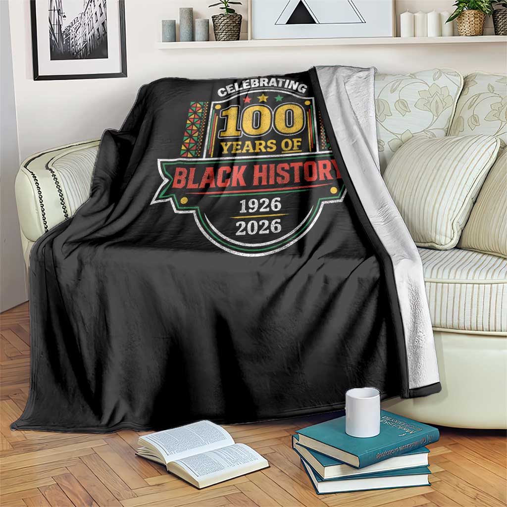 Celebrating 100 Years Of Black History Throw Blanket Beginning 1926 Centennial African American Month TS11 Print Your Wear