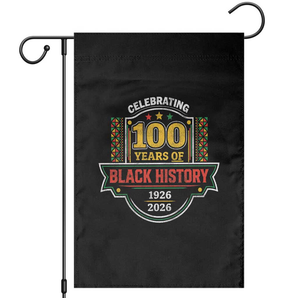 Celebrating 100 Years Of Black History Garden Flag Beginning 1926 Centennial African American Month TS11 Black Print Your Wear