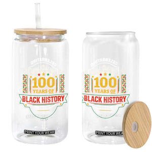 Celebrating 100 Years Of Black History Glass Can Beginning 1926 Centennial African American Month TS11 Print Your Wear