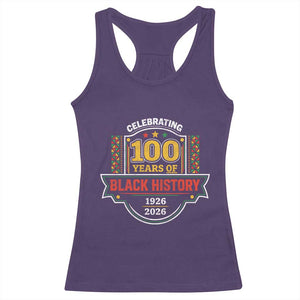 Celebrating 100 Years Of Black History Racerback Tank Top Beginning 1926 Centennial African American Month TS11 Purple Print Your Wear